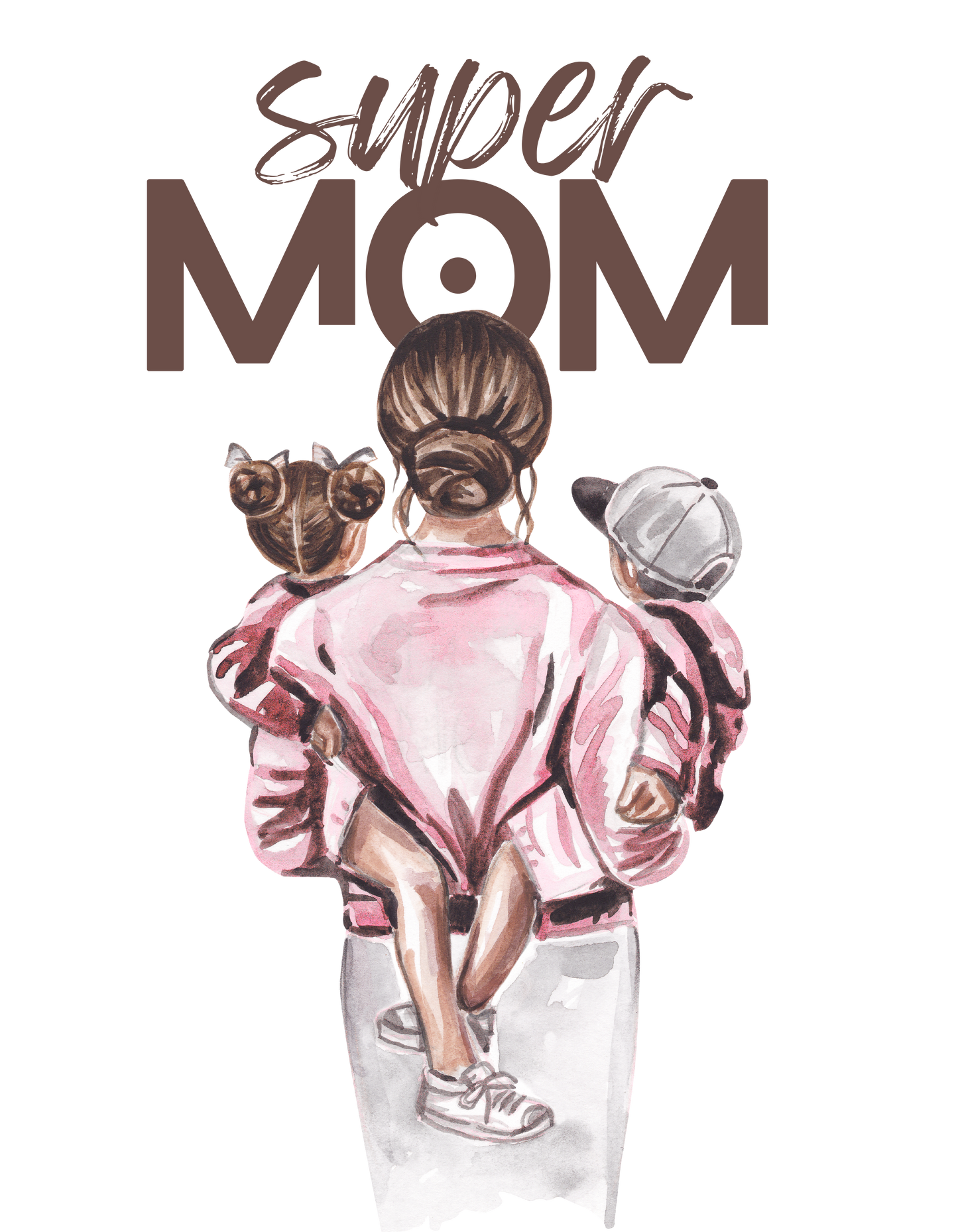 Girls super mom Crew Neck T-Shirt