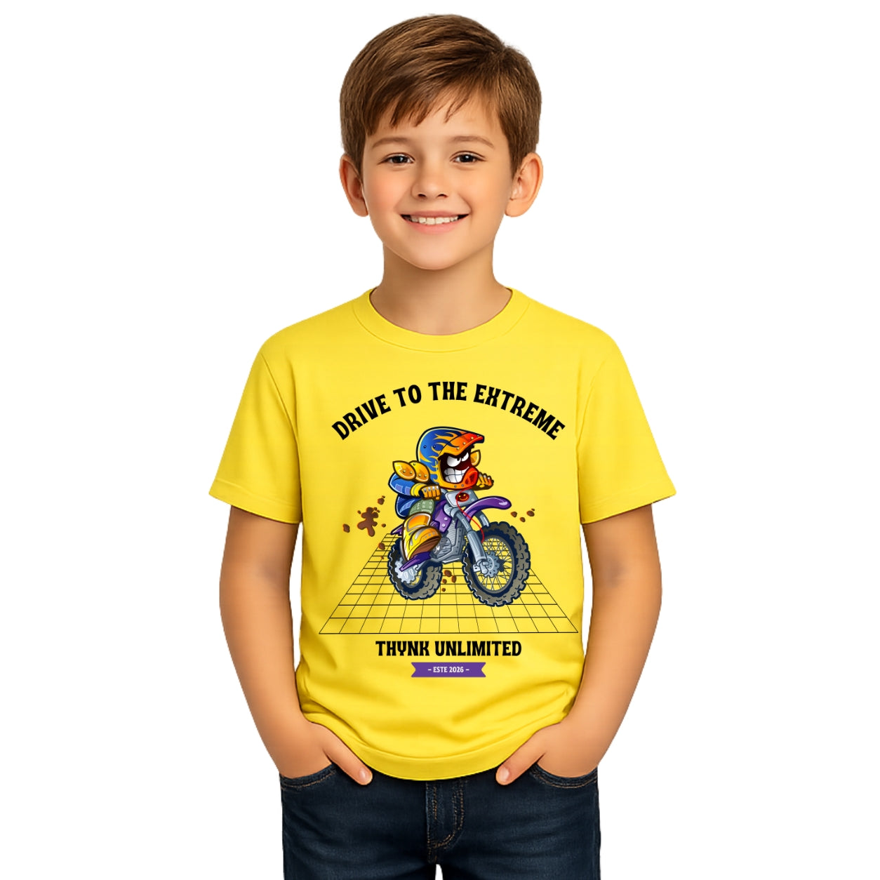 Boy's Bike Rider Crew Neck T-Shirt