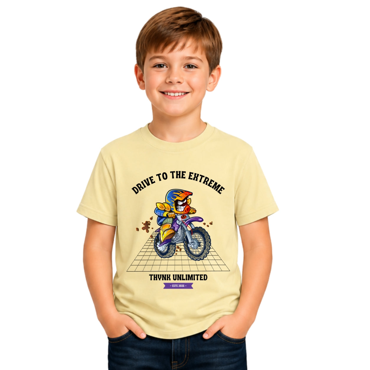 Boy's Bike Rider Crew Neck T-Shirt