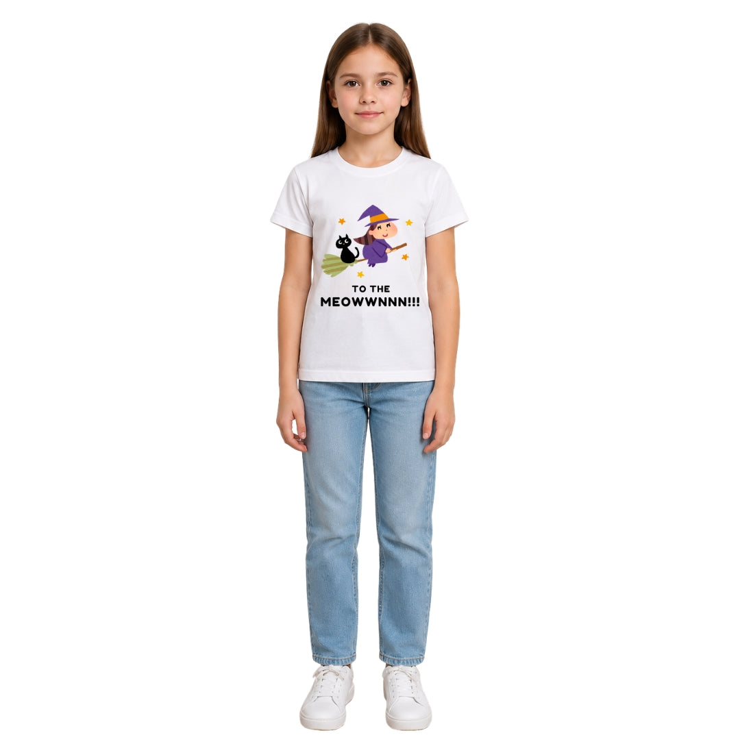Girls meowwnnn Crew Neck T-Shirt