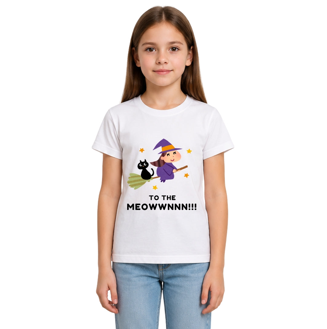 Girls meowwnnn Crew Neck T-Shirt