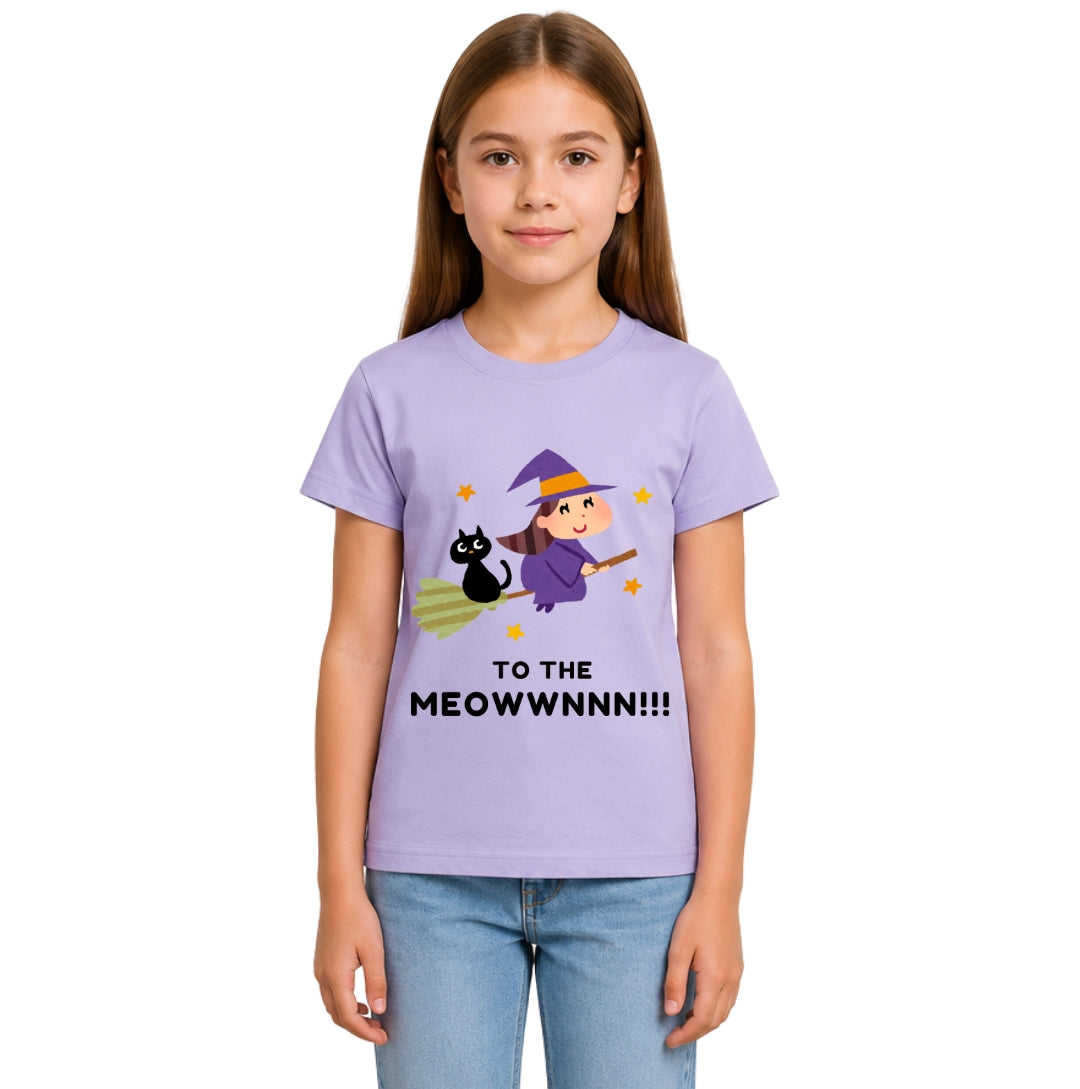 Girls meowwnnn Crew Neck T-Shirt