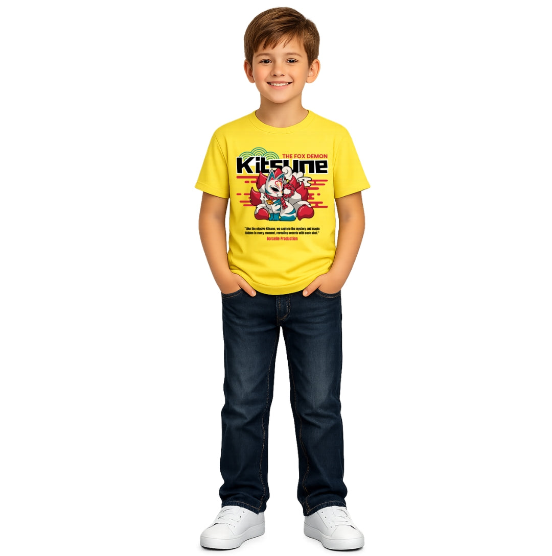 Boy's kitsune Crew Neck T-Shirt