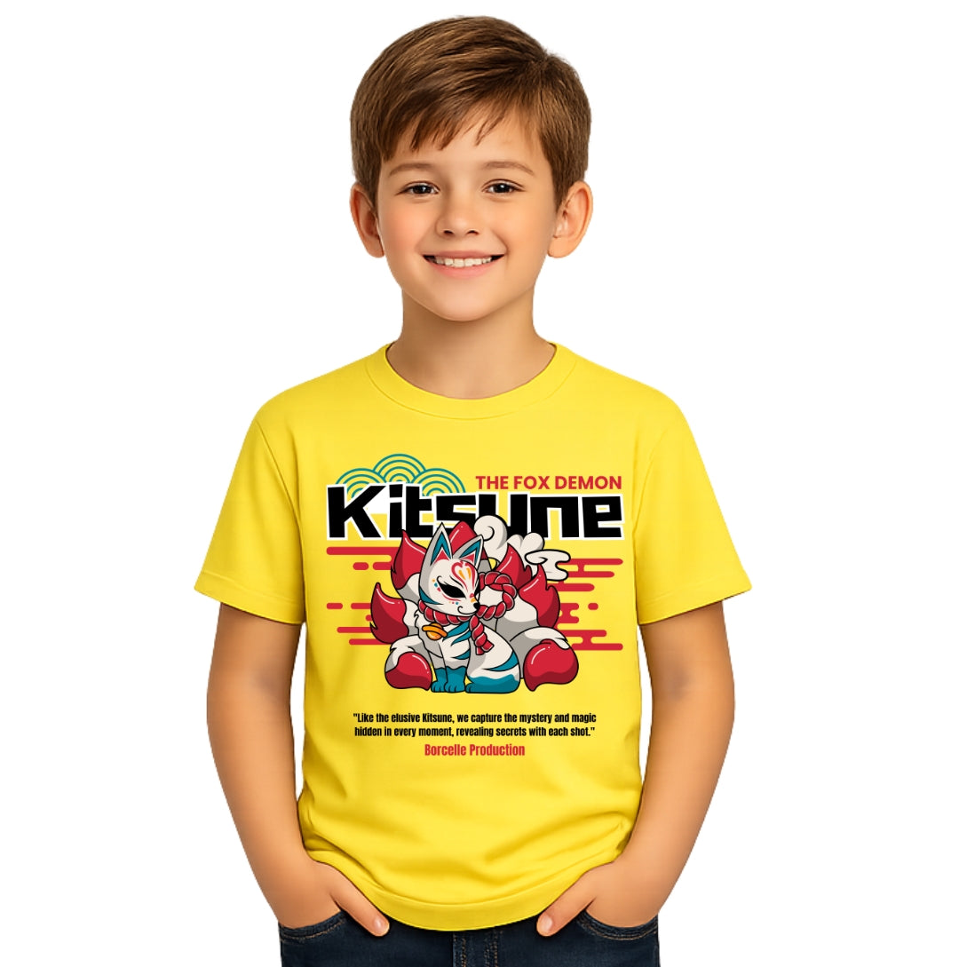 Boy's kitsune Crew Neck T-Shirt