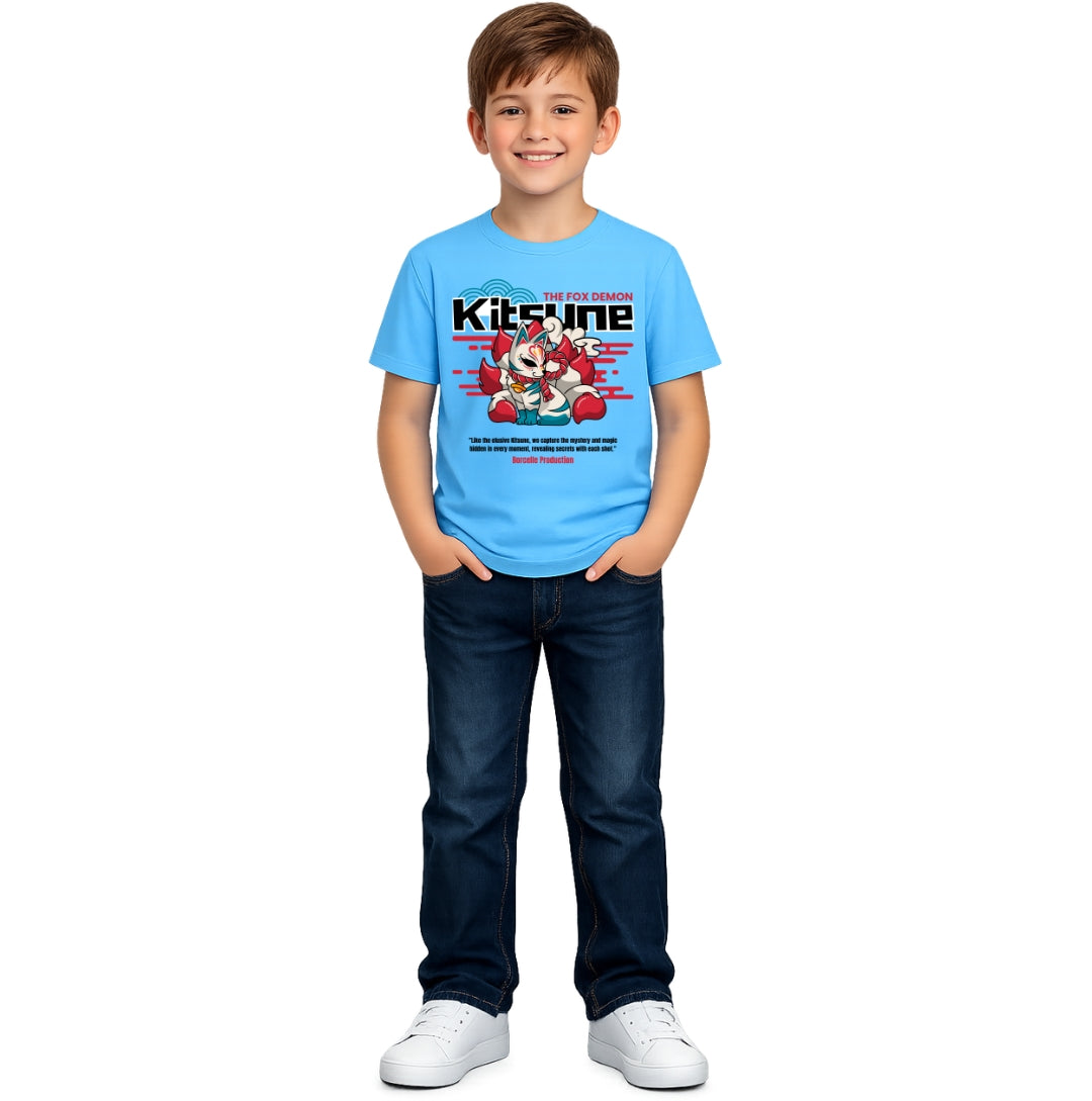 Boy's kitsune Crew Neck T-Shirt