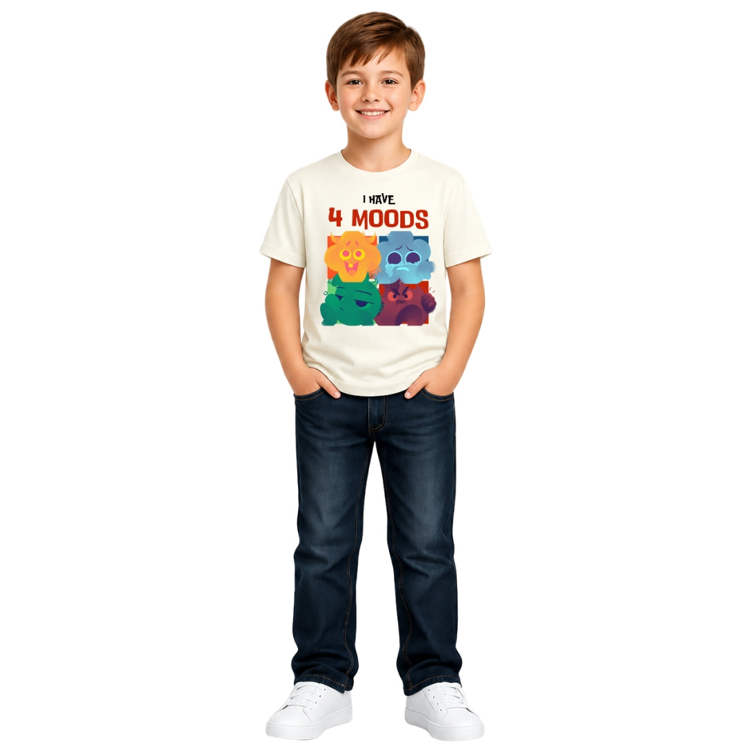 Boys have 4 mood Crew Neck T-Shirt