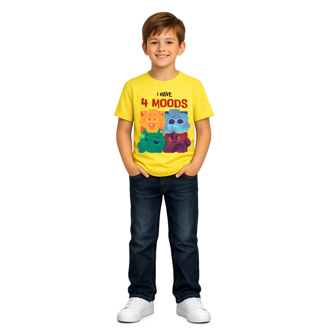 Boys have 4 mood Crew Neck T-Shirt