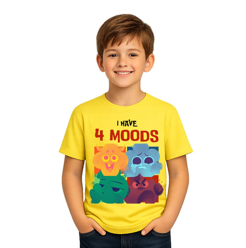 Boys have 4 mood Crew Neck T-Shirt