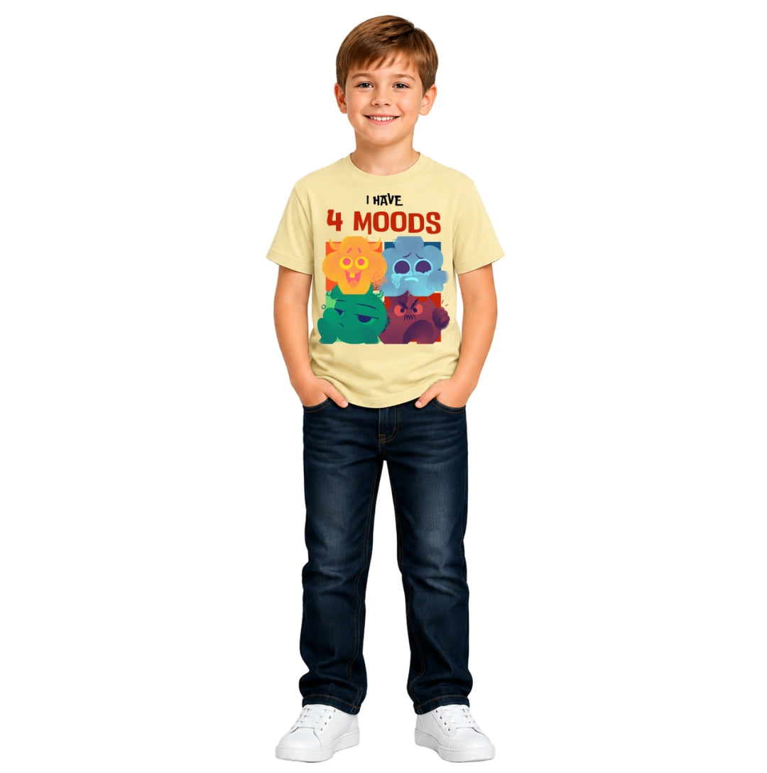 Boys have 4 mood Crew Neck T-Shirt
