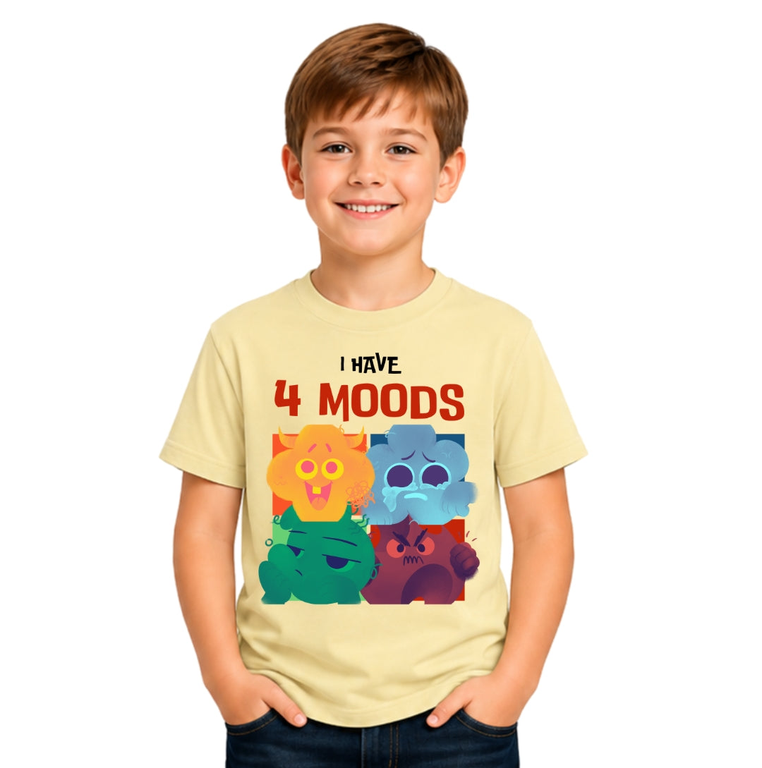 Boys have 4 mood Crew Neck T-Shirt