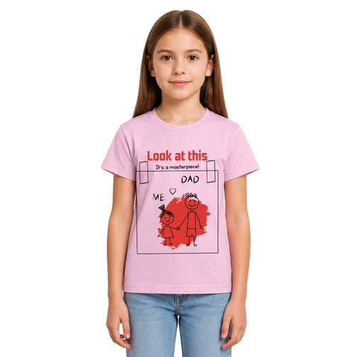 Girls' dad love Crew Neck T-Shirt