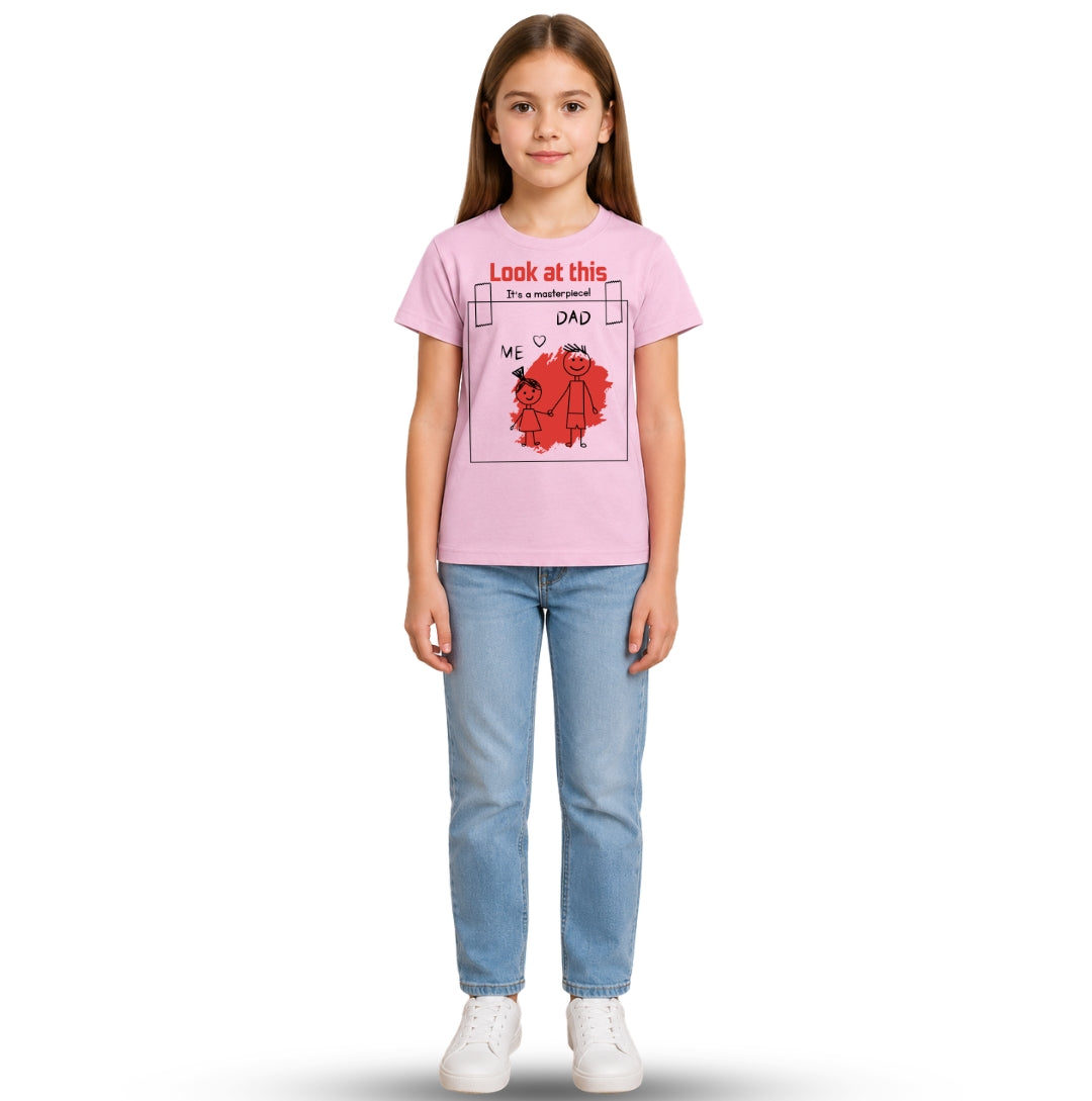 Girls' dad love Crew Neck T-Shirt