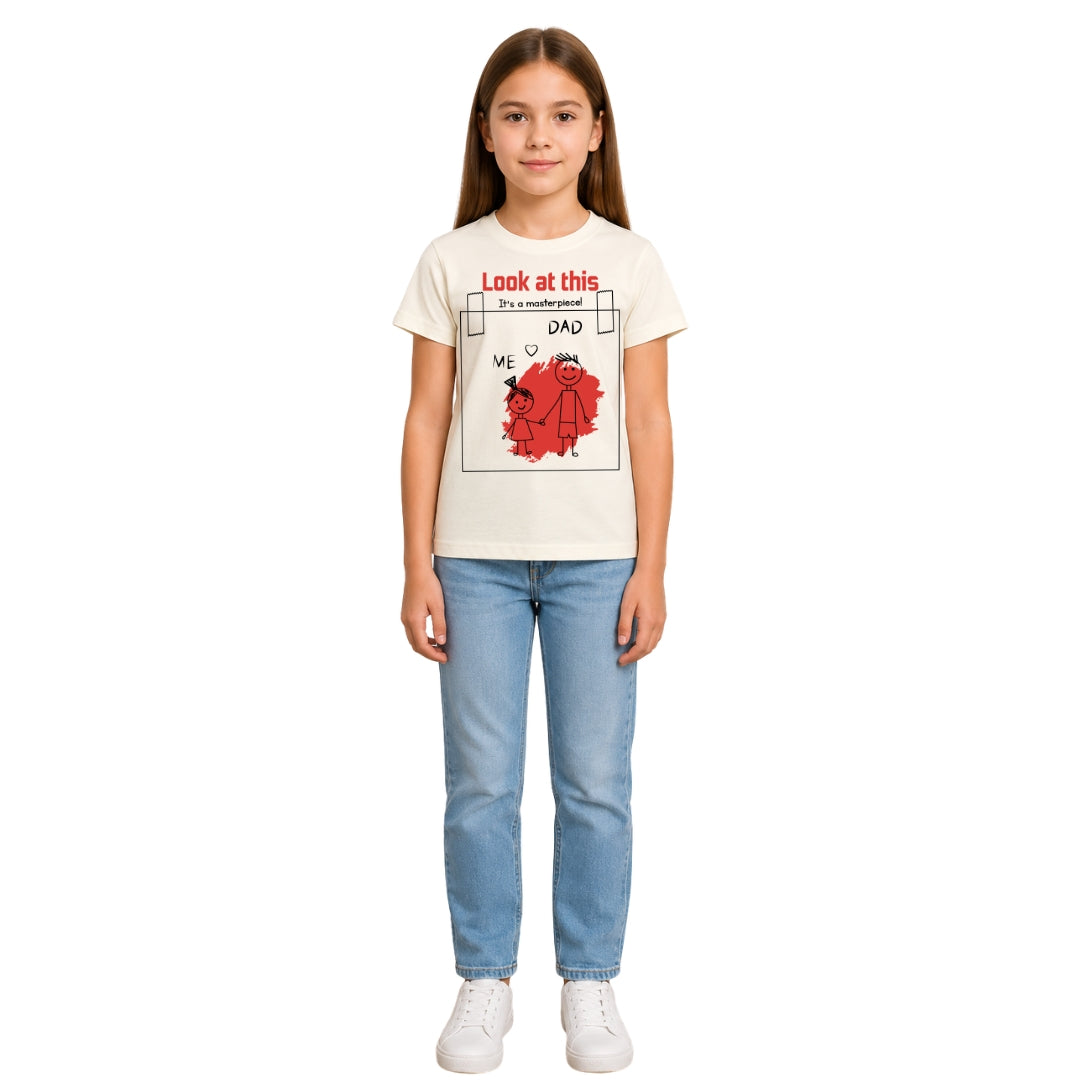 Girls' dad love Crew Neck T-Shirt