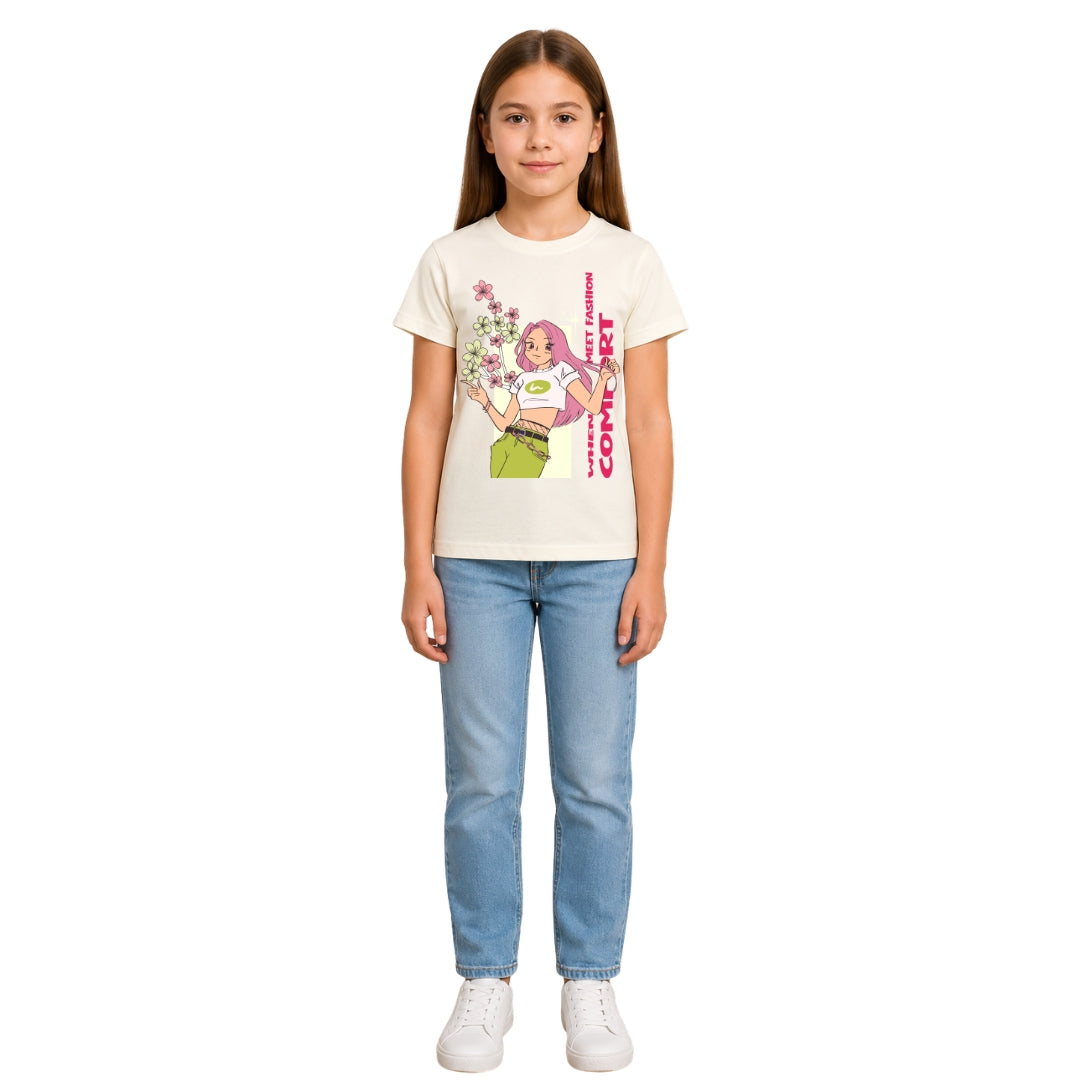 Girls Crew Neck T-Shirt
