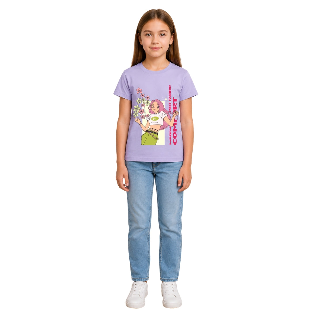 Girls Crew Neck T-Shirt