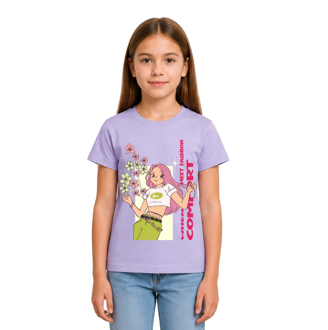 Girls Crew Neck T-Shirt