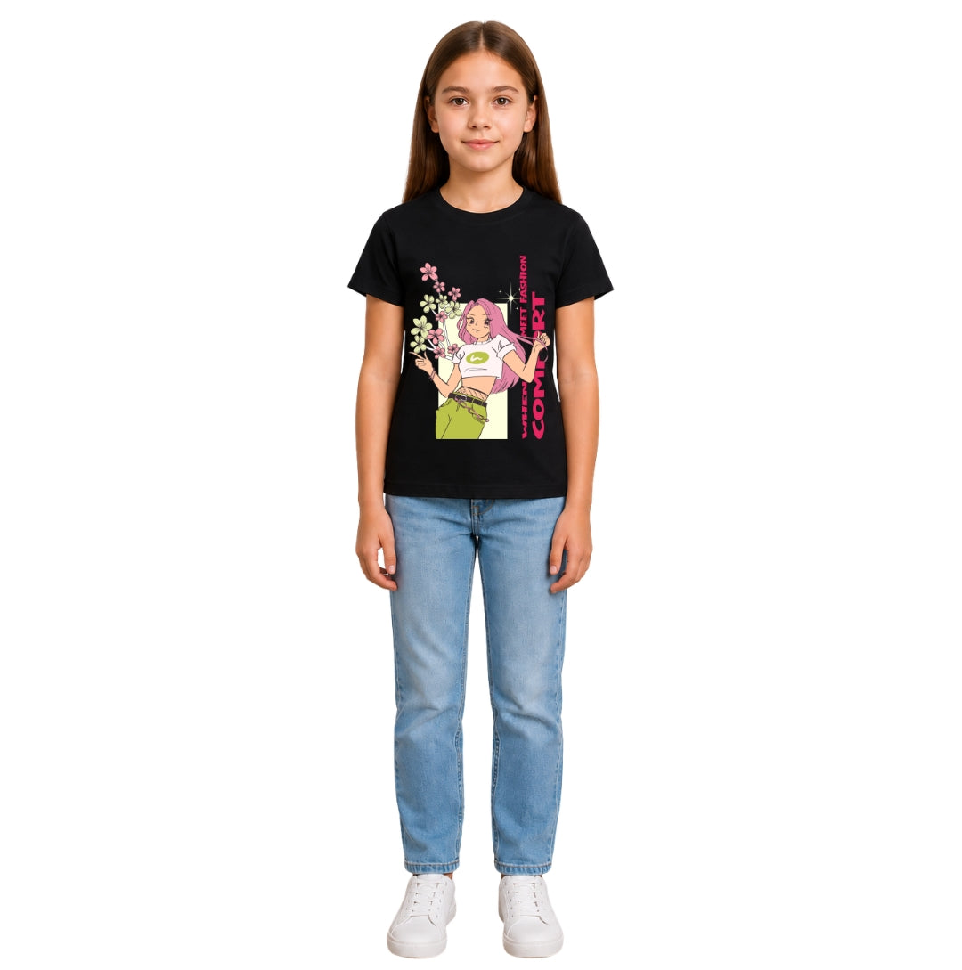Girls Crew Neck T-Shirt